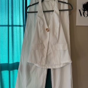 Elegant White Women's Jumpsuit